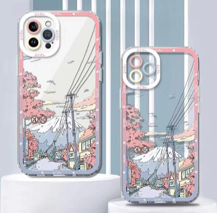 Pink Landscape Transparent Case